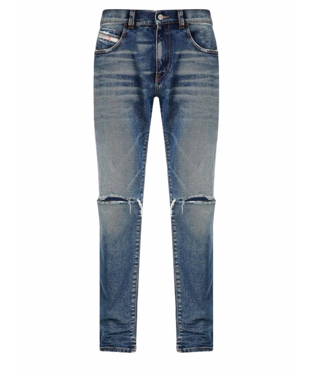 DIESEL Синие хлопковые джинсы скинни, фото 1
