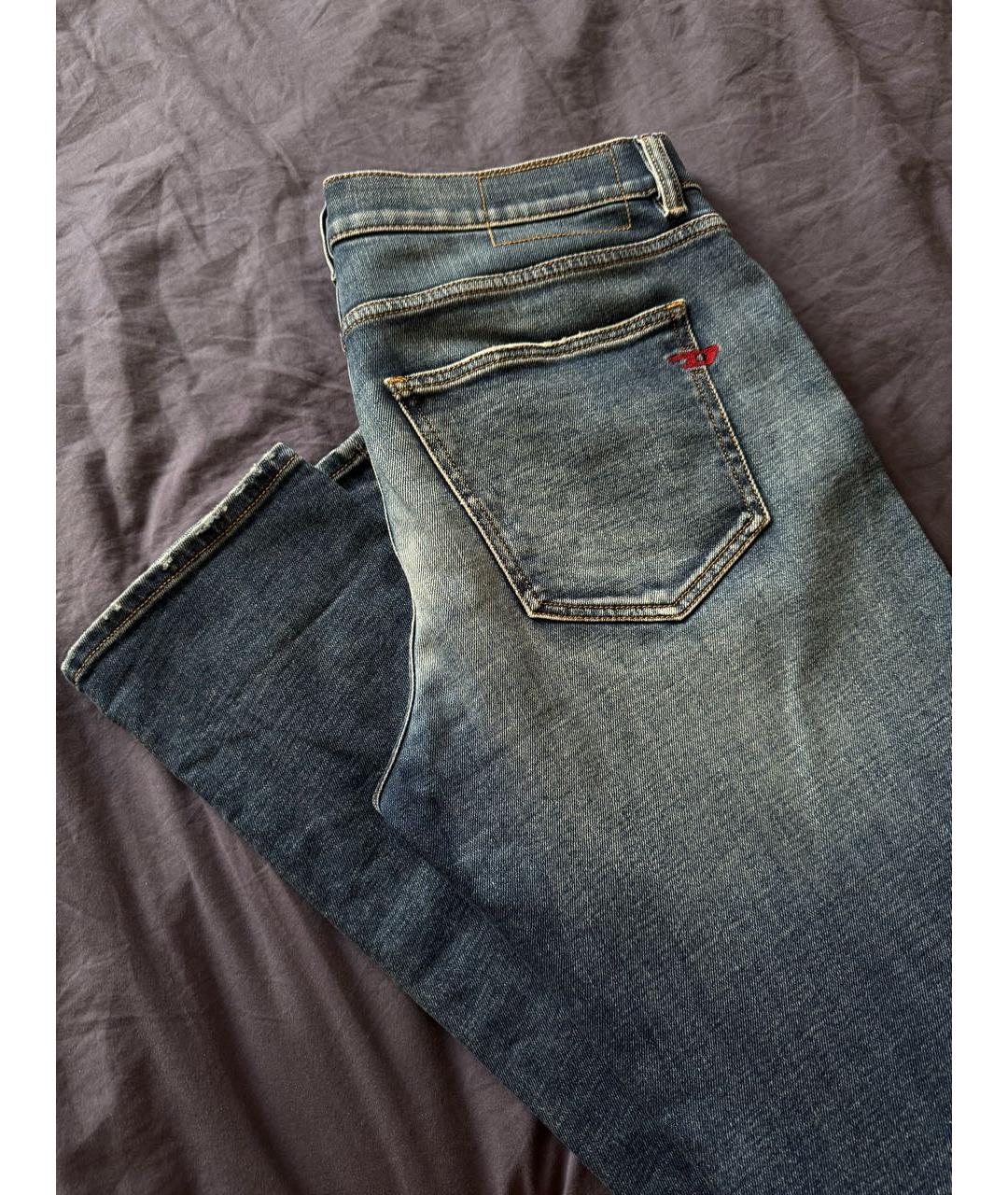 DIESEL Синие хлопковые джинсы скинни, фото 4