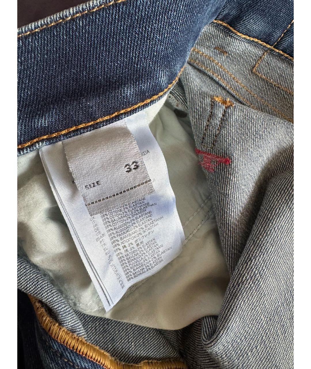 DIESEL Синие хлопковые джинсы скинни, фото 6