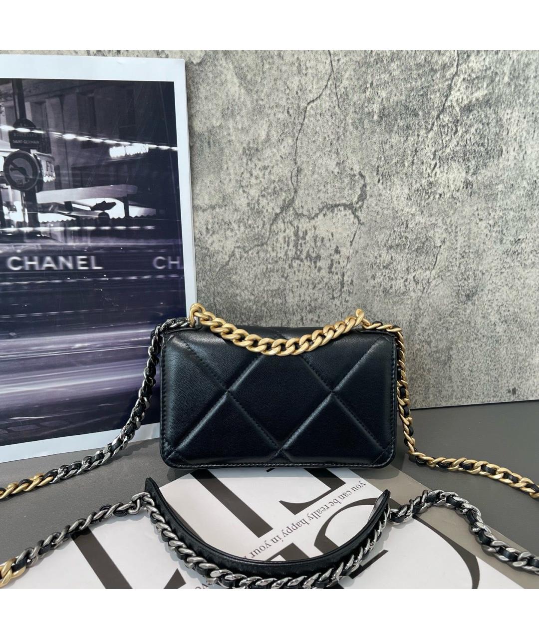 CHANEL Черная кожаная сумка через плечо, фото 3