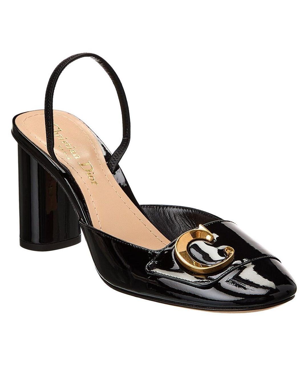 CHRISTIAN DIOR Черные кожаные туфли, фото 3