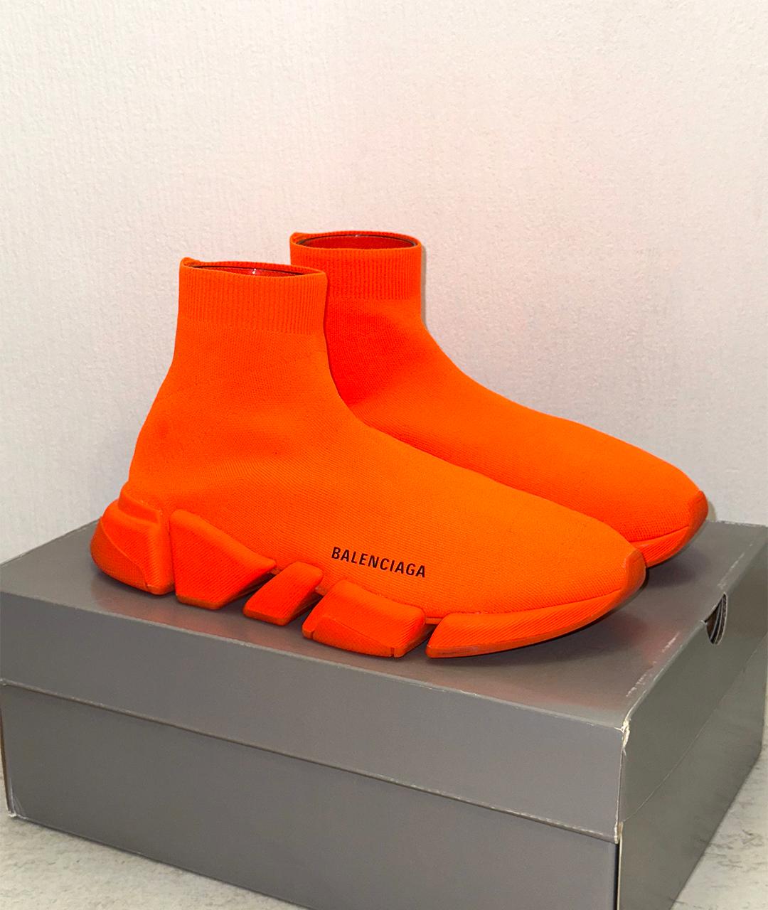 BALENCIAGA Оранжевое низкие кроссовки / кеды, фото 7