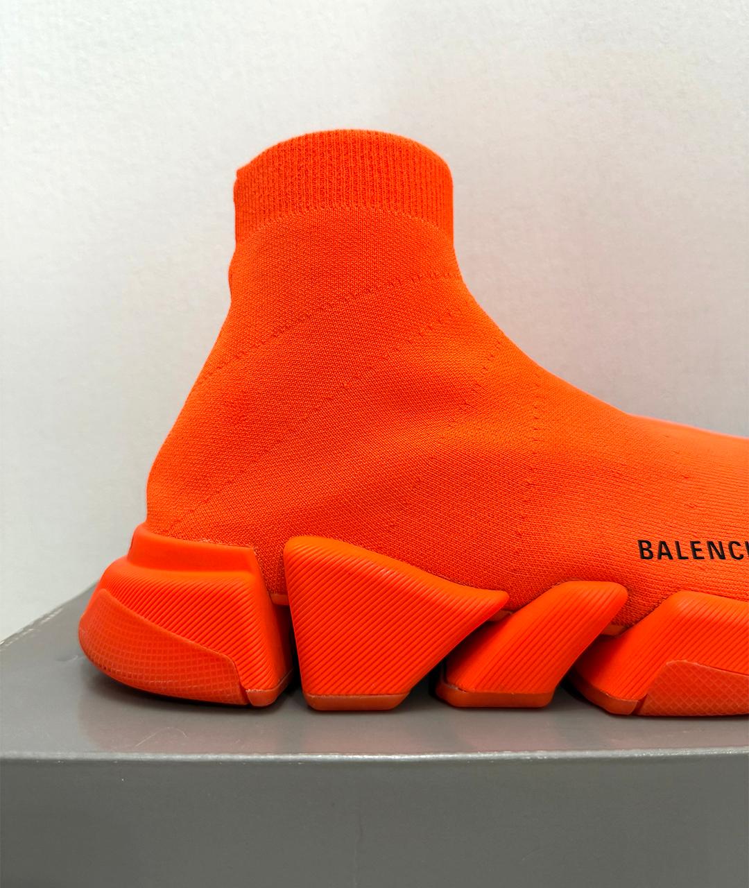 BALENCIAGA Оранжевое низкие кроссовки / кеды, фото 3