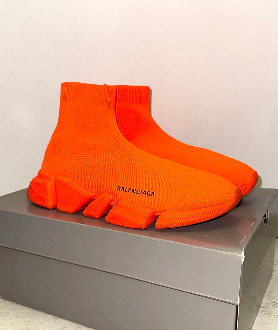 BALENCIAGA Оранжевое низкие кроссовки / кеды, фото 2