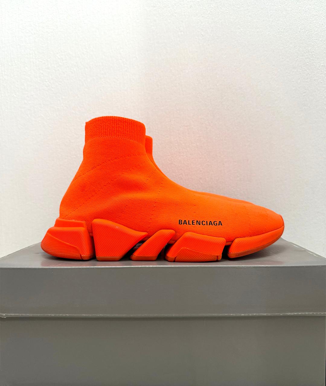 BALENCIAGA Оранжевое низкие кроссовки / кеды, фото 4