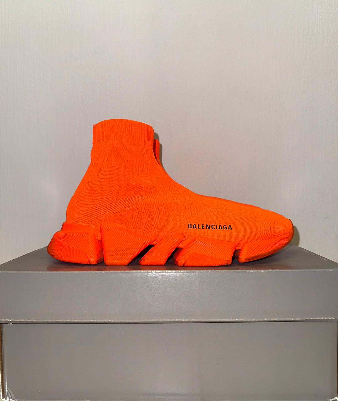 BALENCIAGA Оранжевое низкие кроссовки / кеды, фото 5
