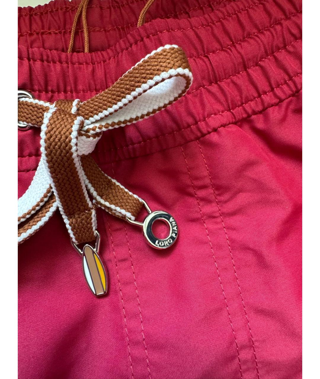LORO PIANA Красные полиэстеровые шорты, фото 2