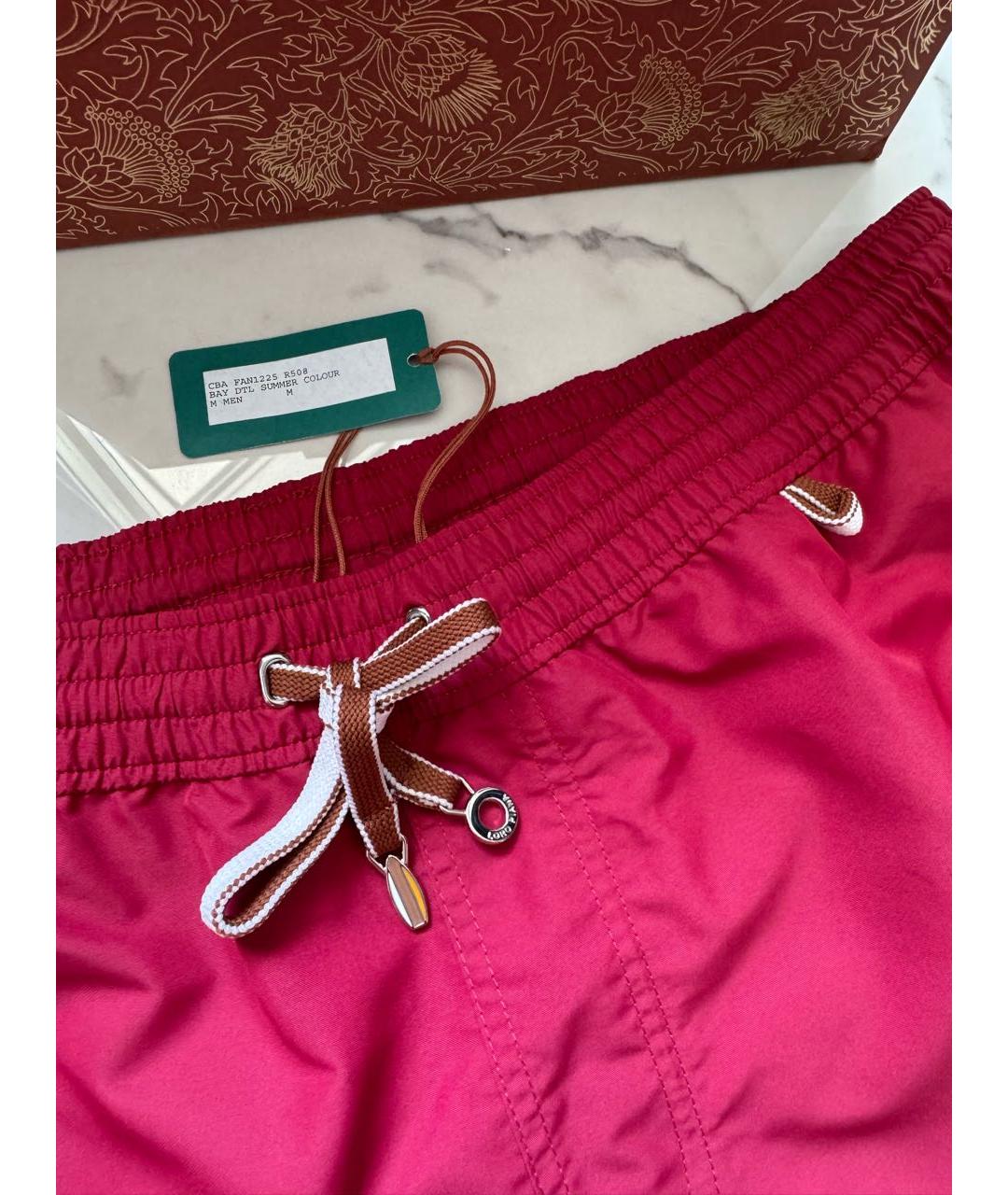 LORO PIANA Красные полиэстеровые шорты, фото 3