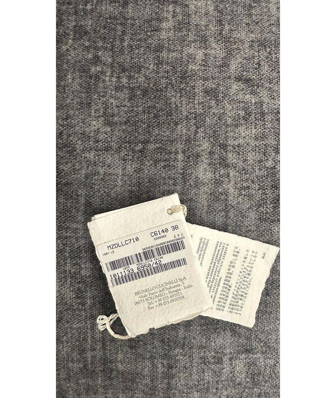 BRUNELLO CUCINELLI Антрацитовые замшевые босоножки, фото 3