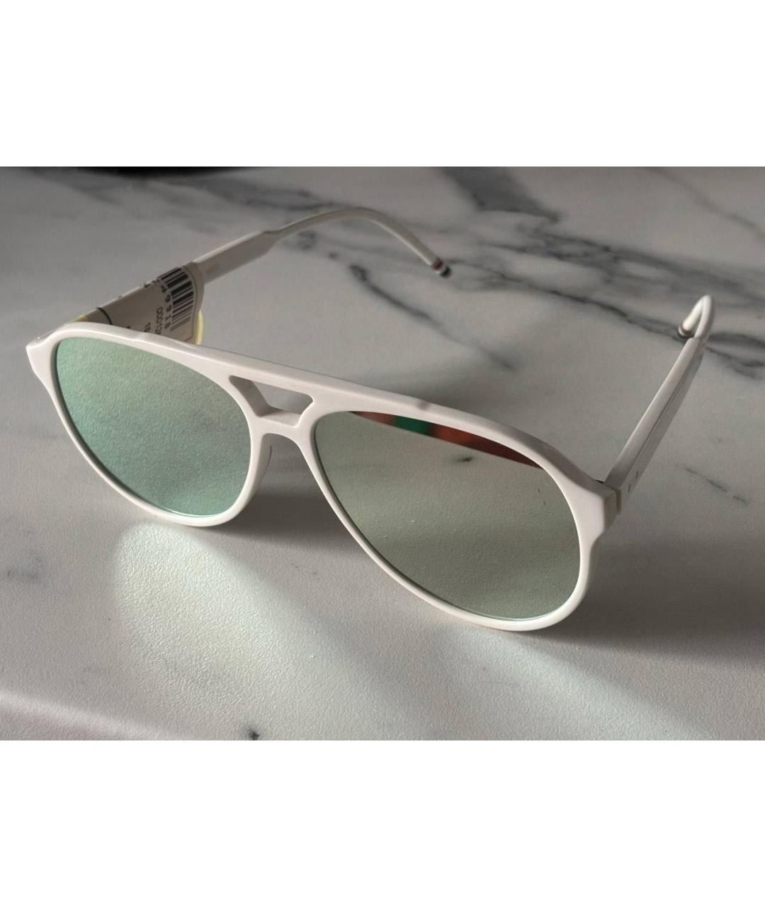 THOM BROWNE Белые пластиковые солнцезащитные очки, фото 5