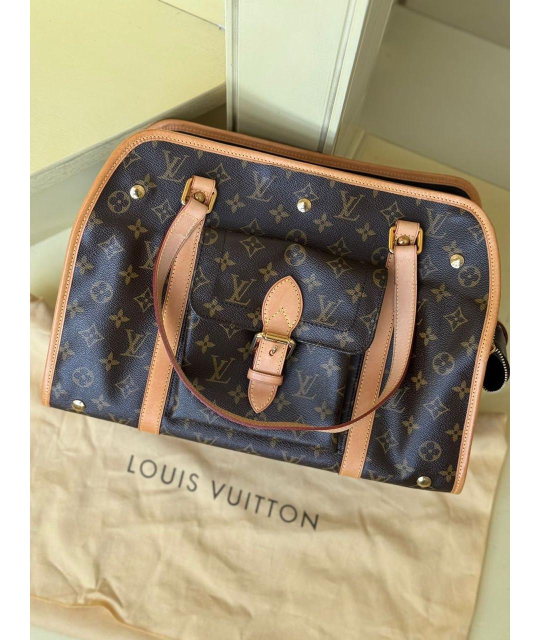 LOUIS VUITTON Коричневая дорожная/спортивная сумка, фото 7