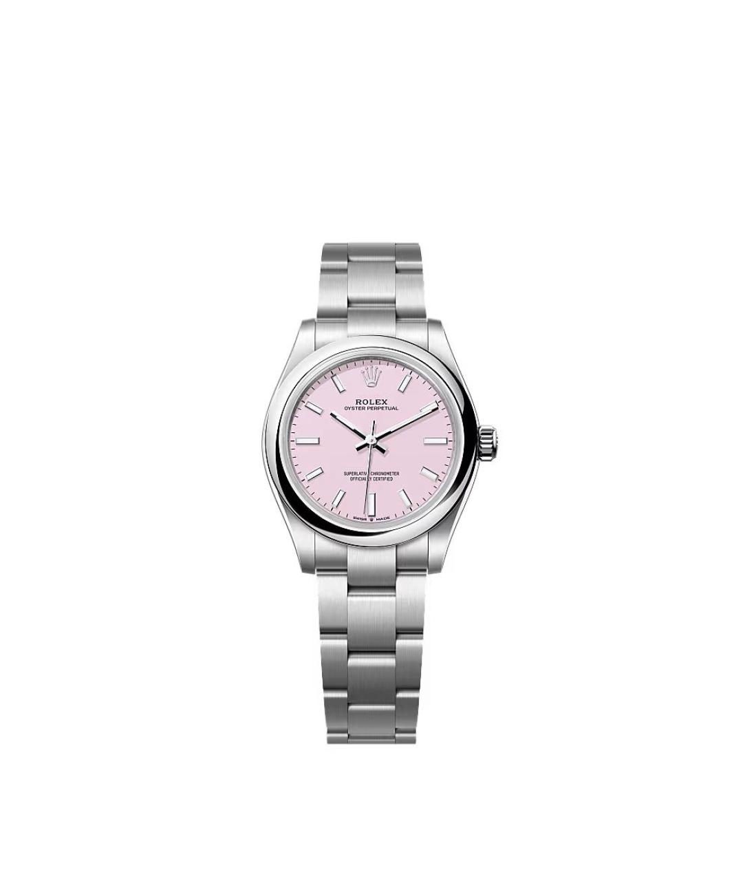ROLEX Розовые металлические часы, фото 1
