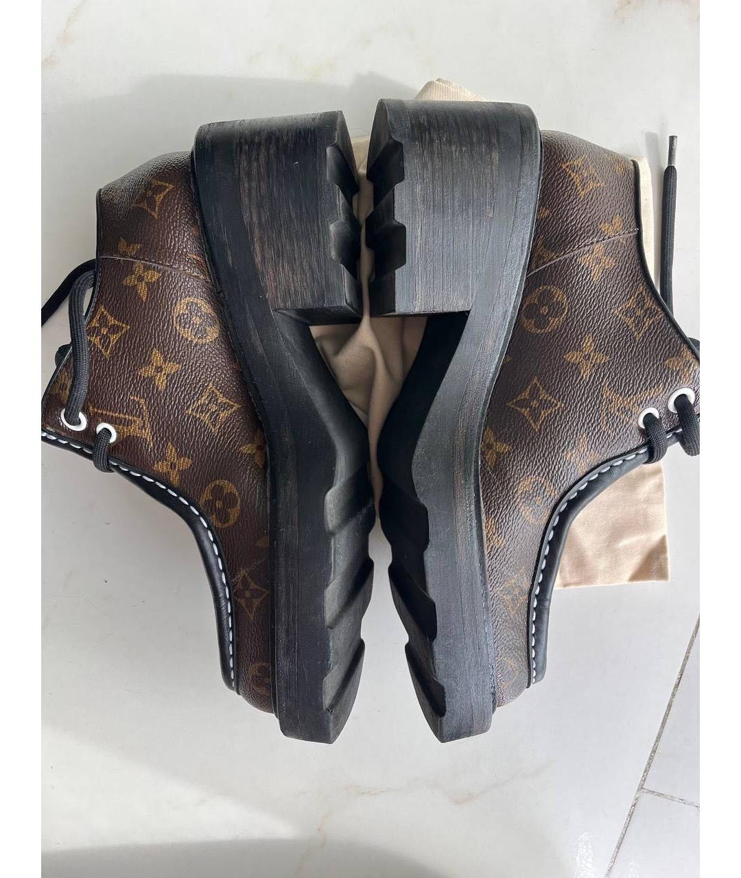 LOUIS VUITTON Коричневые кожаные брогги и оксфорды, фото 3