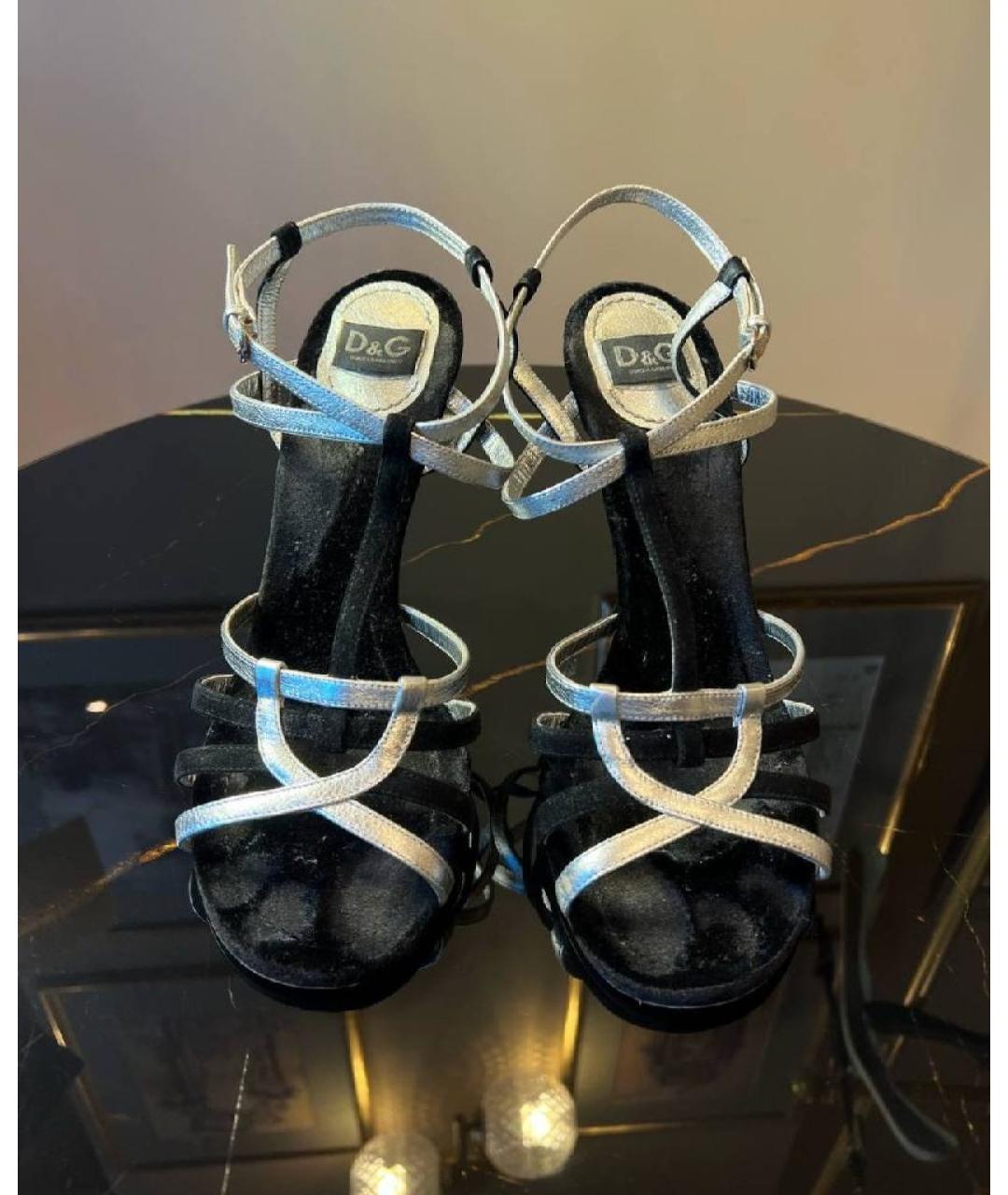 DOLCE&GABBANA Мульти кожаные босоножки, фото 2
