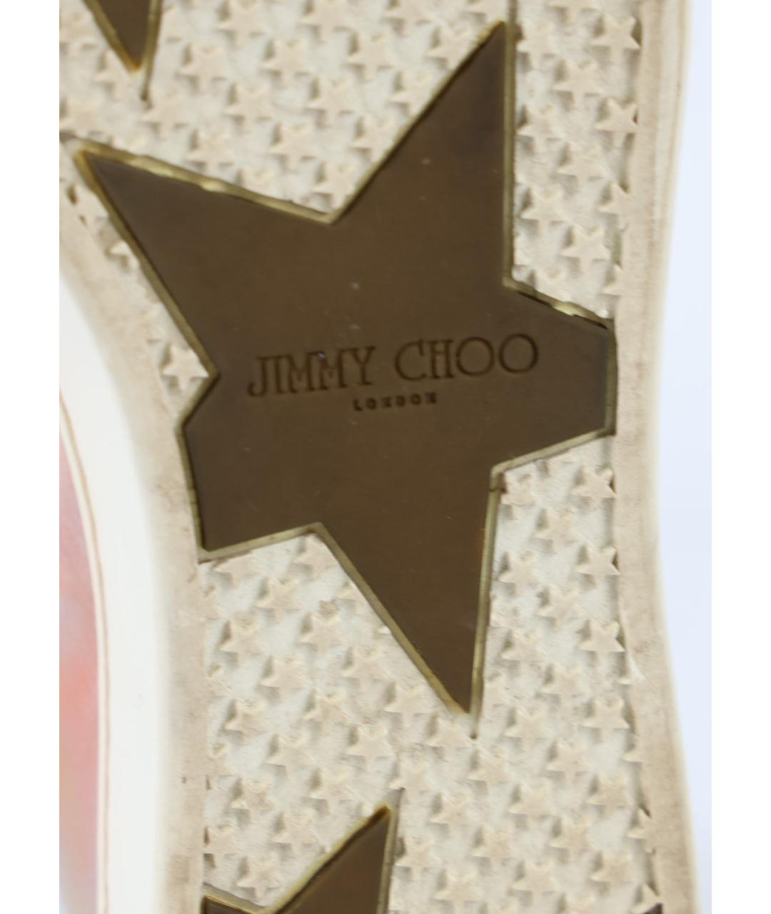 JIMMY CHOO Бежевые замшевые кеды, фото 5