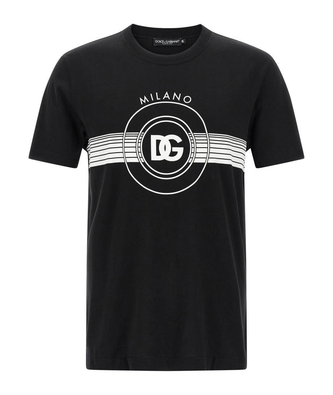 DOLCE&GABBANA Черная хлопковая футболка, фото 1