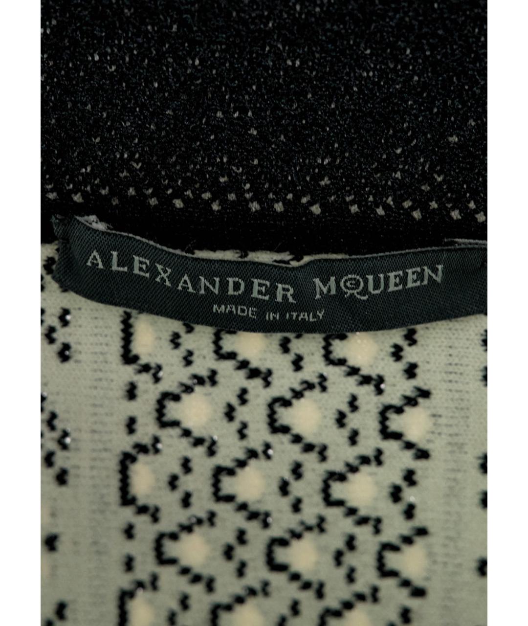 ALEXANDER MCQUEEN Черное вискозное повседневное платье, фото 4