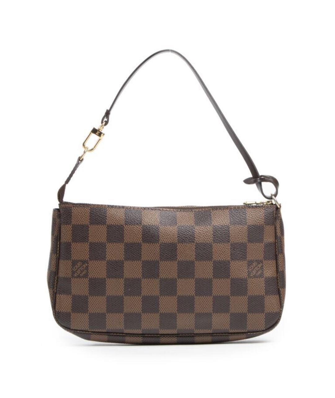 LOUIS VUITTON Коричневая кожаная сумка с короткими ручками, фото 1
