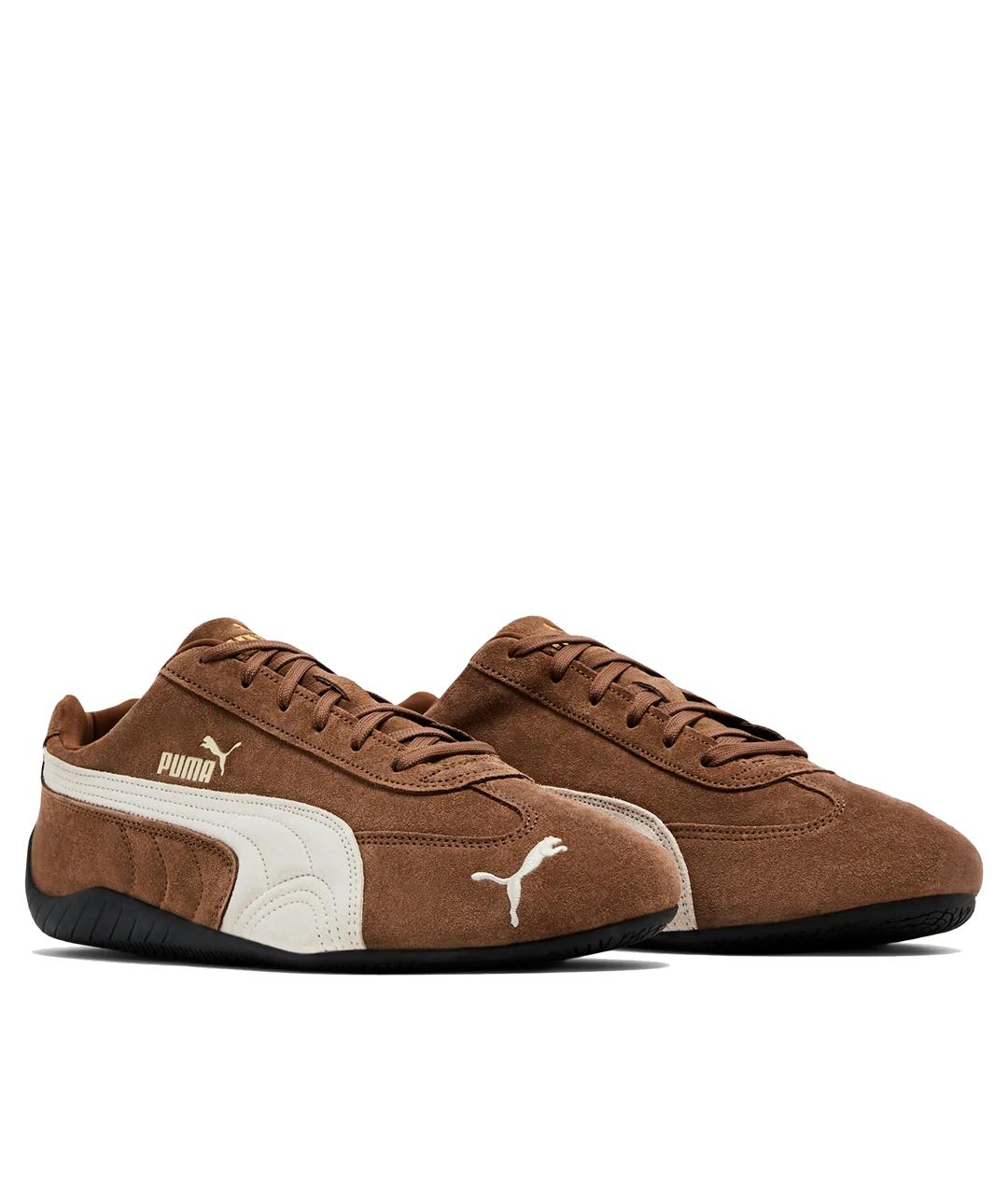 PUMA Коричневые кожаные кроссовки, фото 2