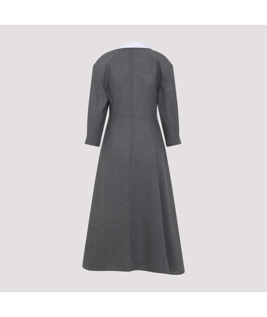 JIL SANDER Антрацитовое шерстяное платье, фото 2