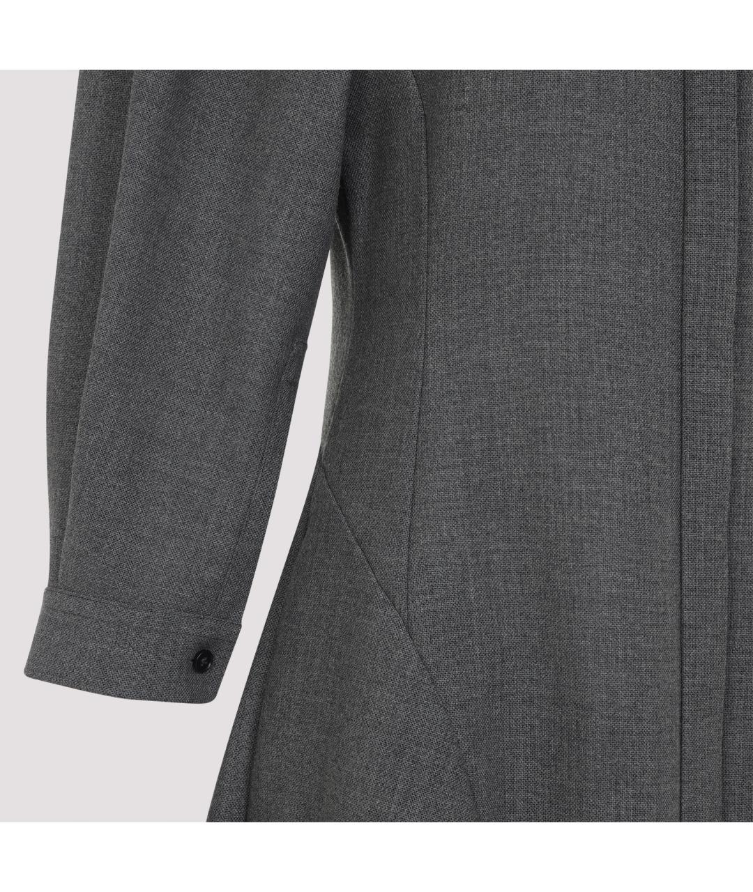 JIL SANDER Антрацитовое шерстяное платье, фото 3