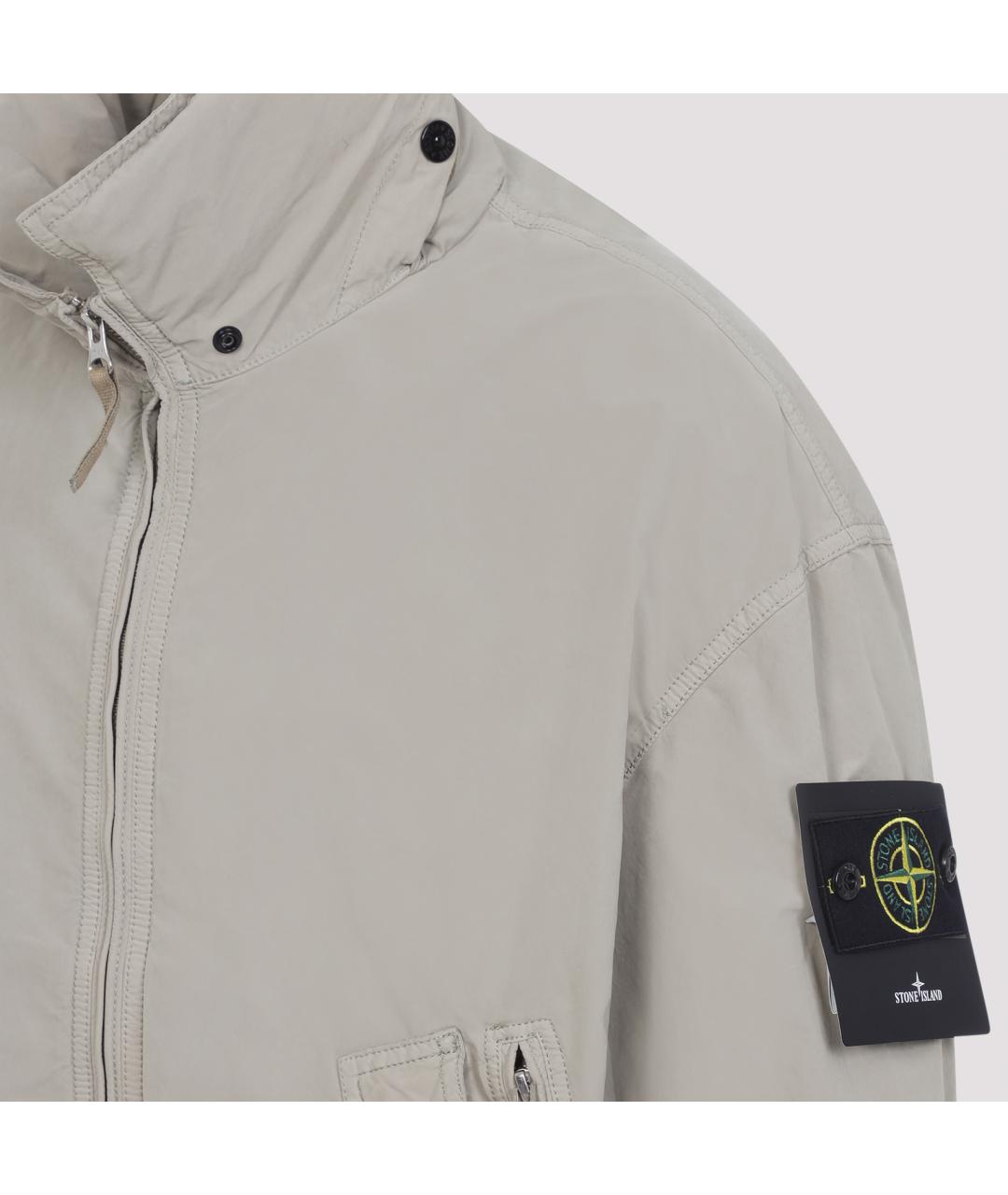 STONE ISLAND Серая полиэстеровая куртка, фото 4