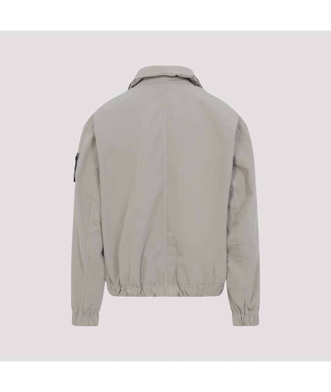 STONE ISLAND Серая полиэстеровая куртка, фото 2