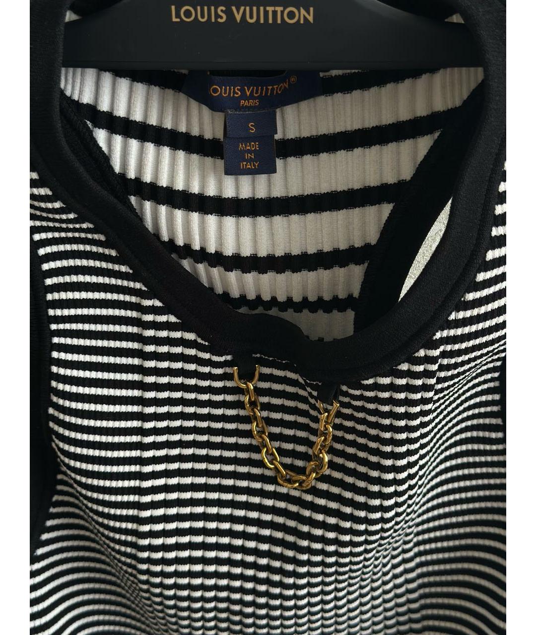 LOUIS VUITTON Белая хлопко-эластановая майка, фото 3