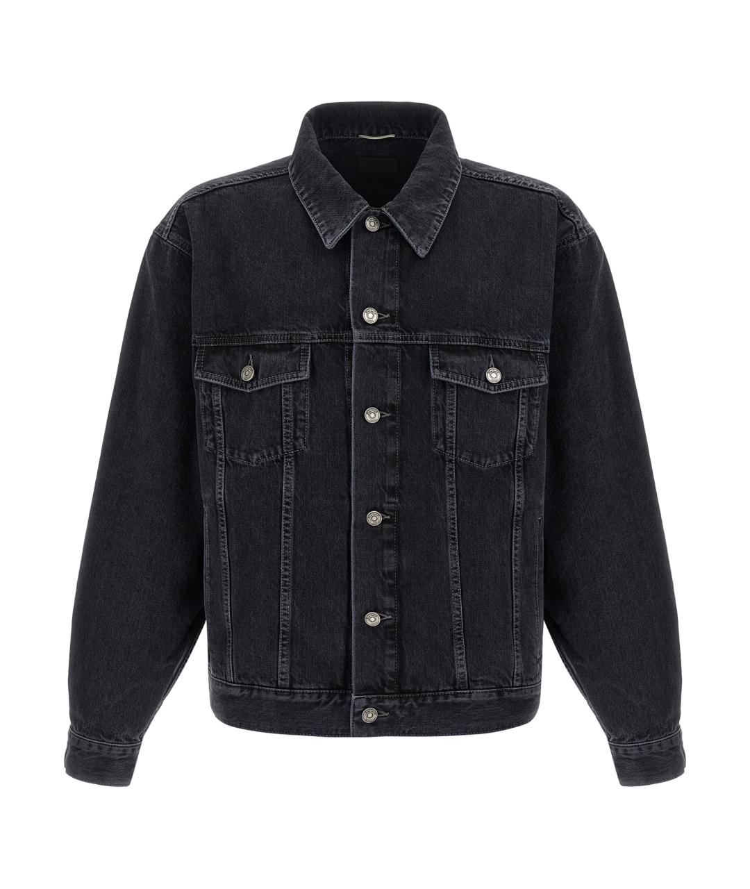 SAINT LAURENT Черная хлопковая куртка, фото 1