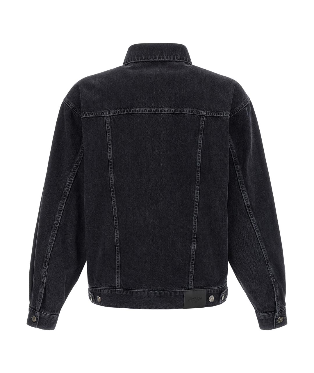 SAINT LAURENT Черная хлопковая куртка, фото 2