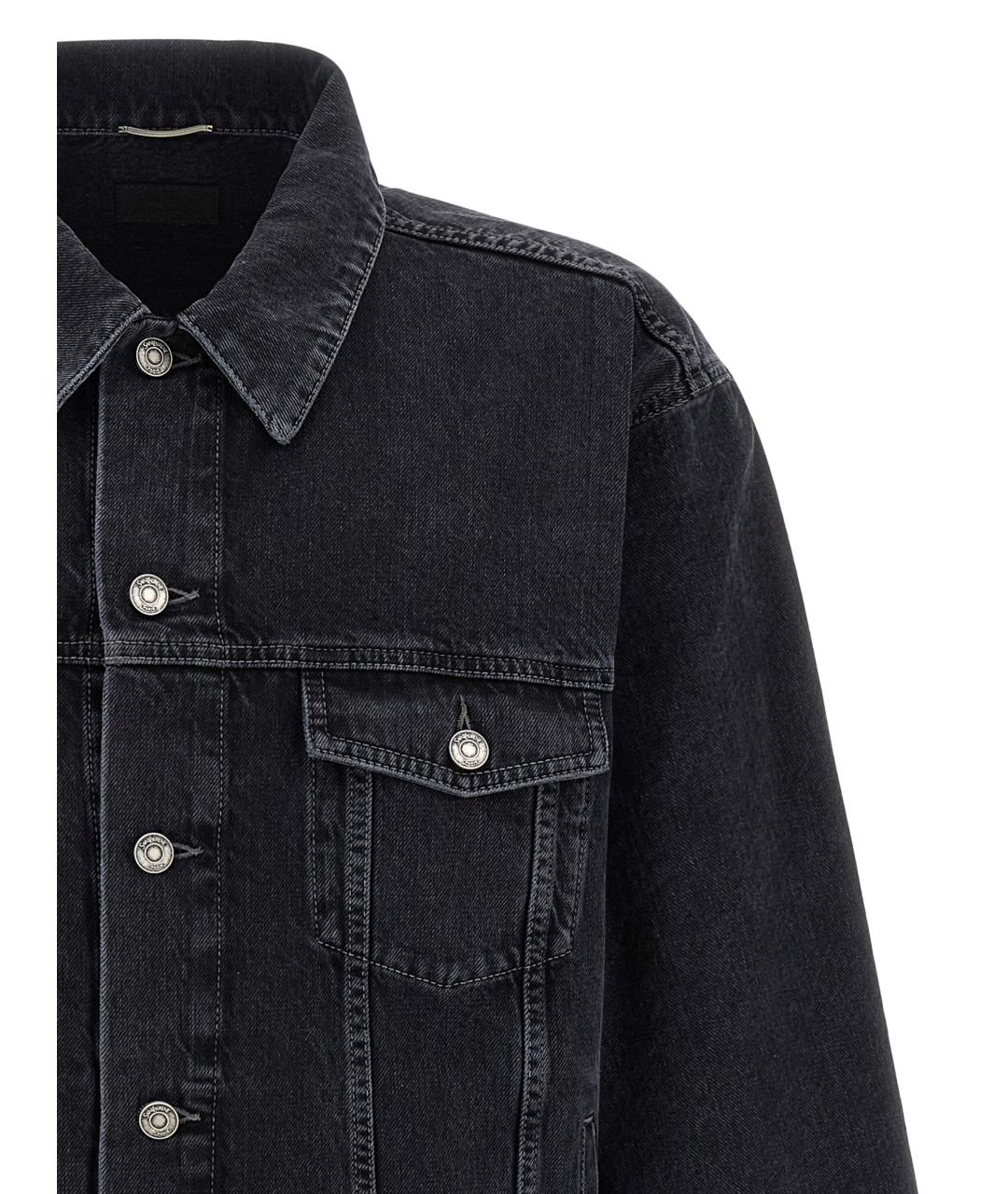 SAINT LAURENT Черная хлопковая куртка, фото 3