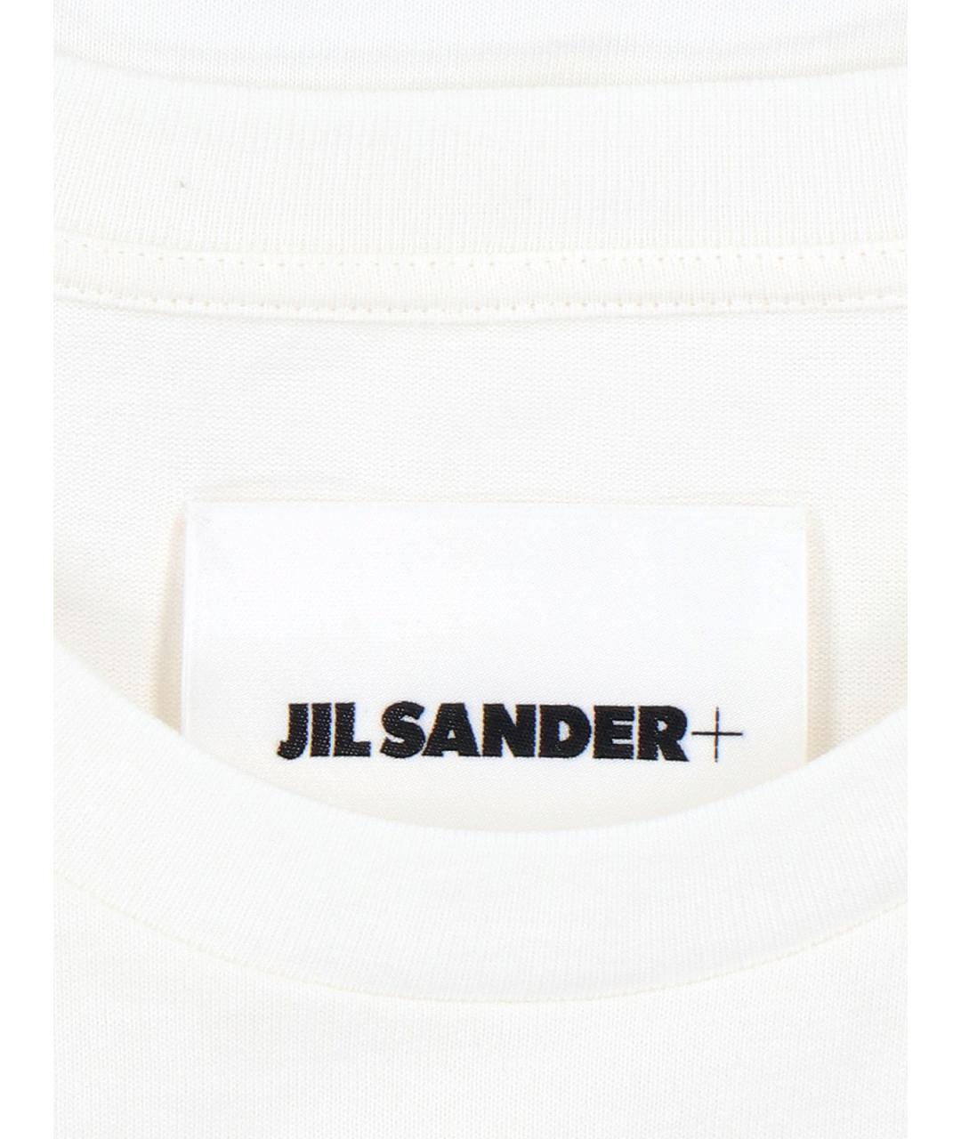JIL SANDER Белая хлопковая футболка, фото 4