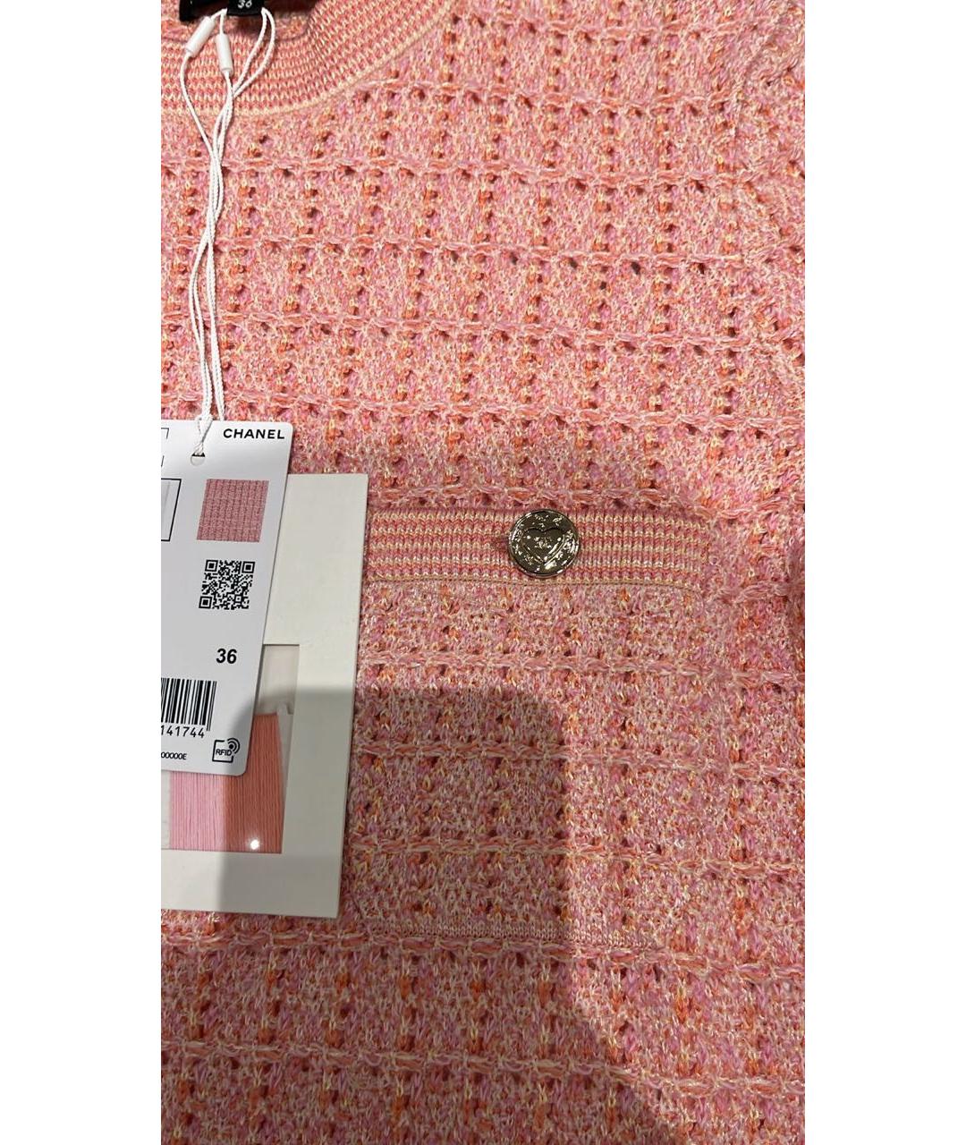 CHANEL Розовое хлопковое повседневное платье, фото 2