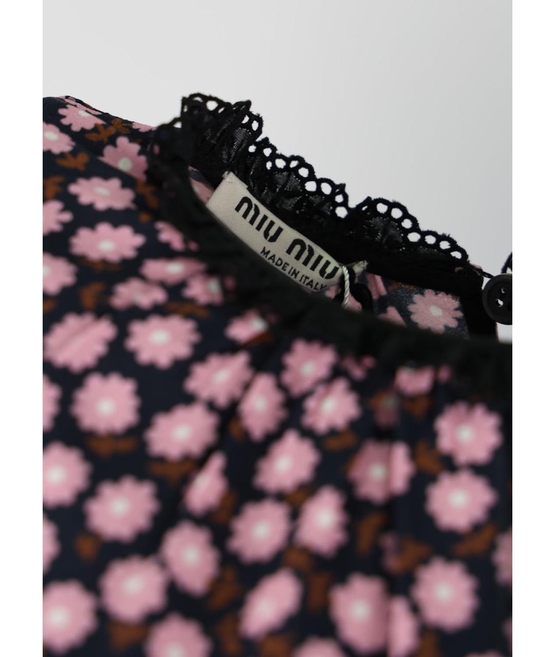 MIU MIU Мульти вискозная футболка, фото 3