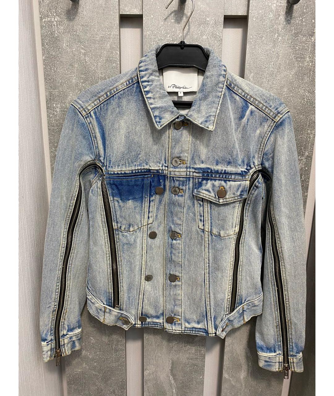 3.1 PHILLIP LIM Голубая деним куртка, фото 6