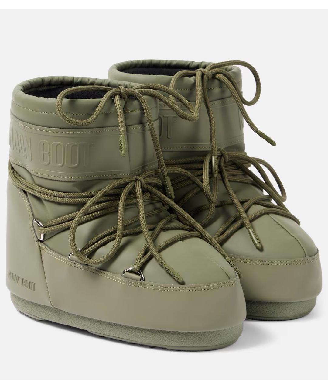 MOON BOOT Хаки резиновые ботинки, фото 5
