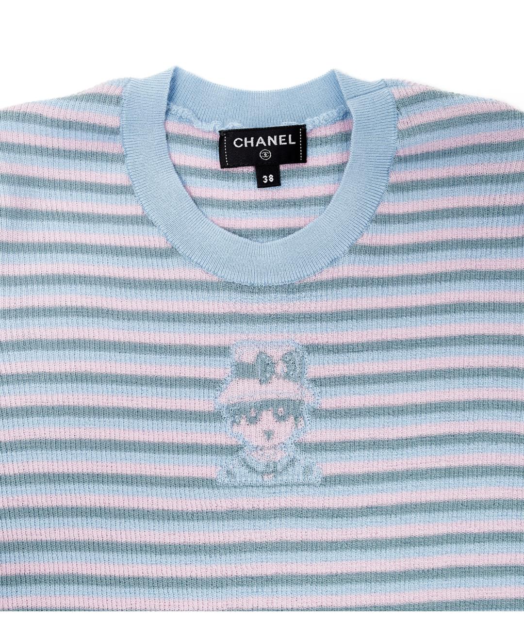 CHANEL Розовая кашемировая футболка, фото 2