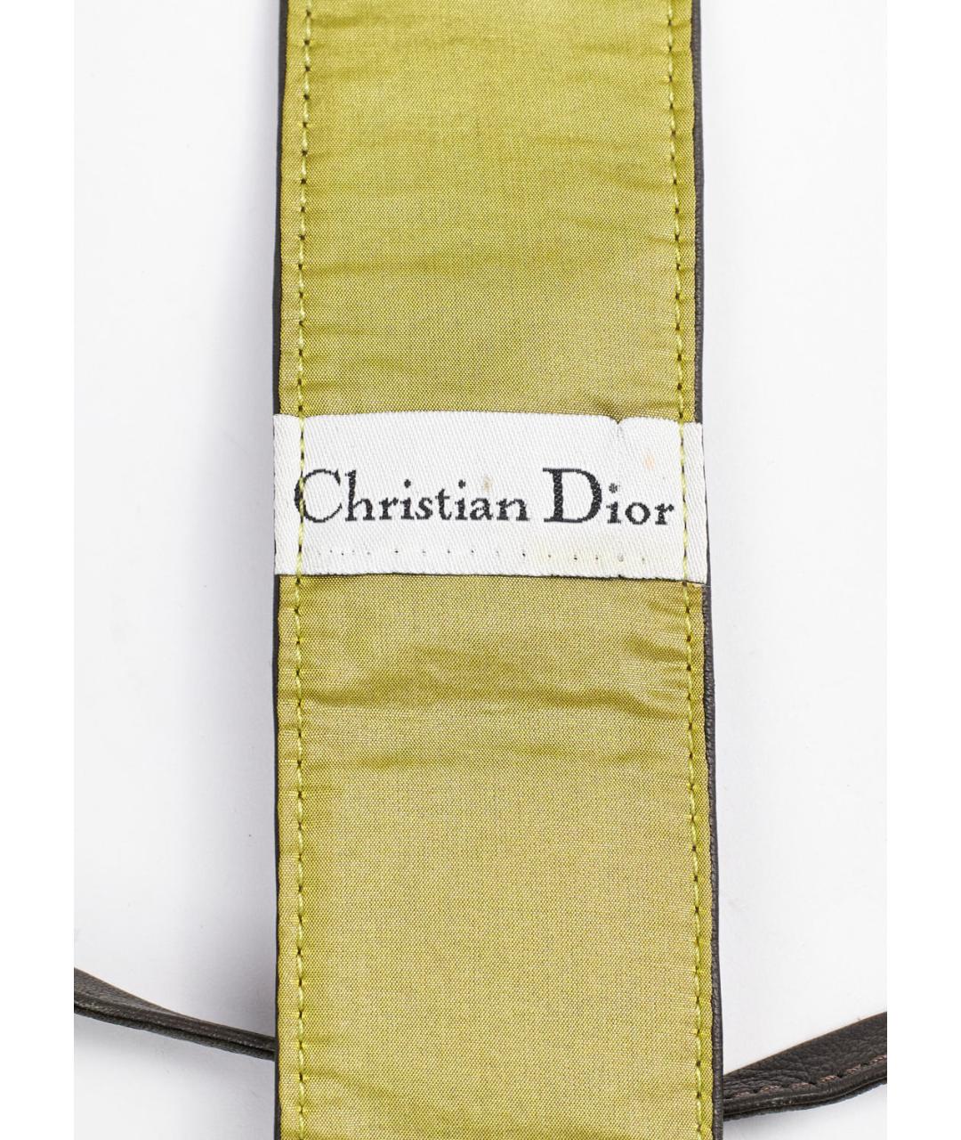 CHRISTIAN DIOR Коричневый кожаный ремень, фото 4