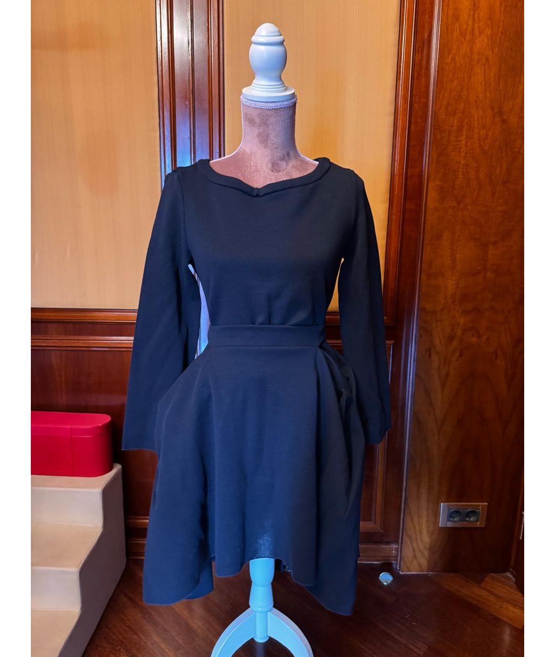 MARNI Черное вискозное повседневное платье, фото 4