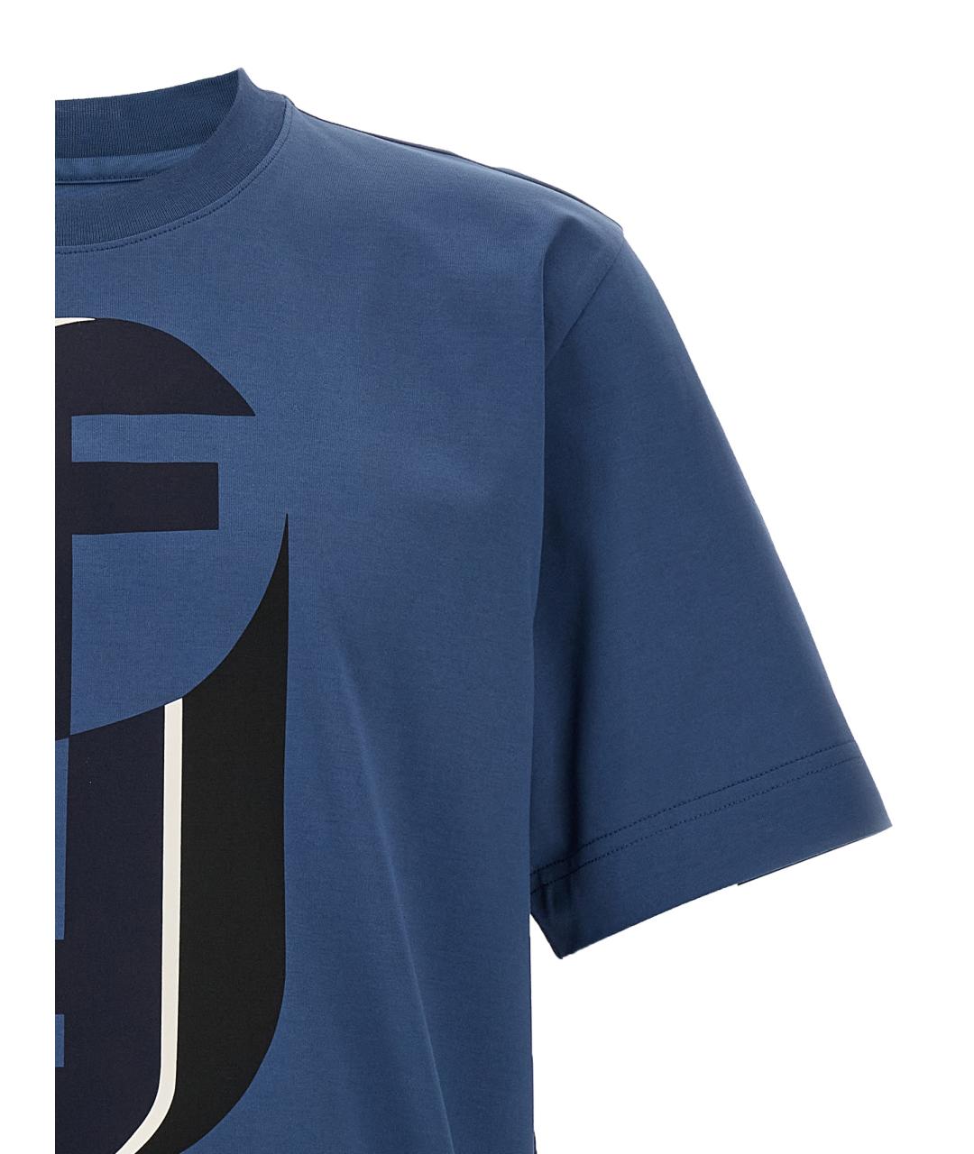 FENDI Синяя хлопковая футболка, фото 3