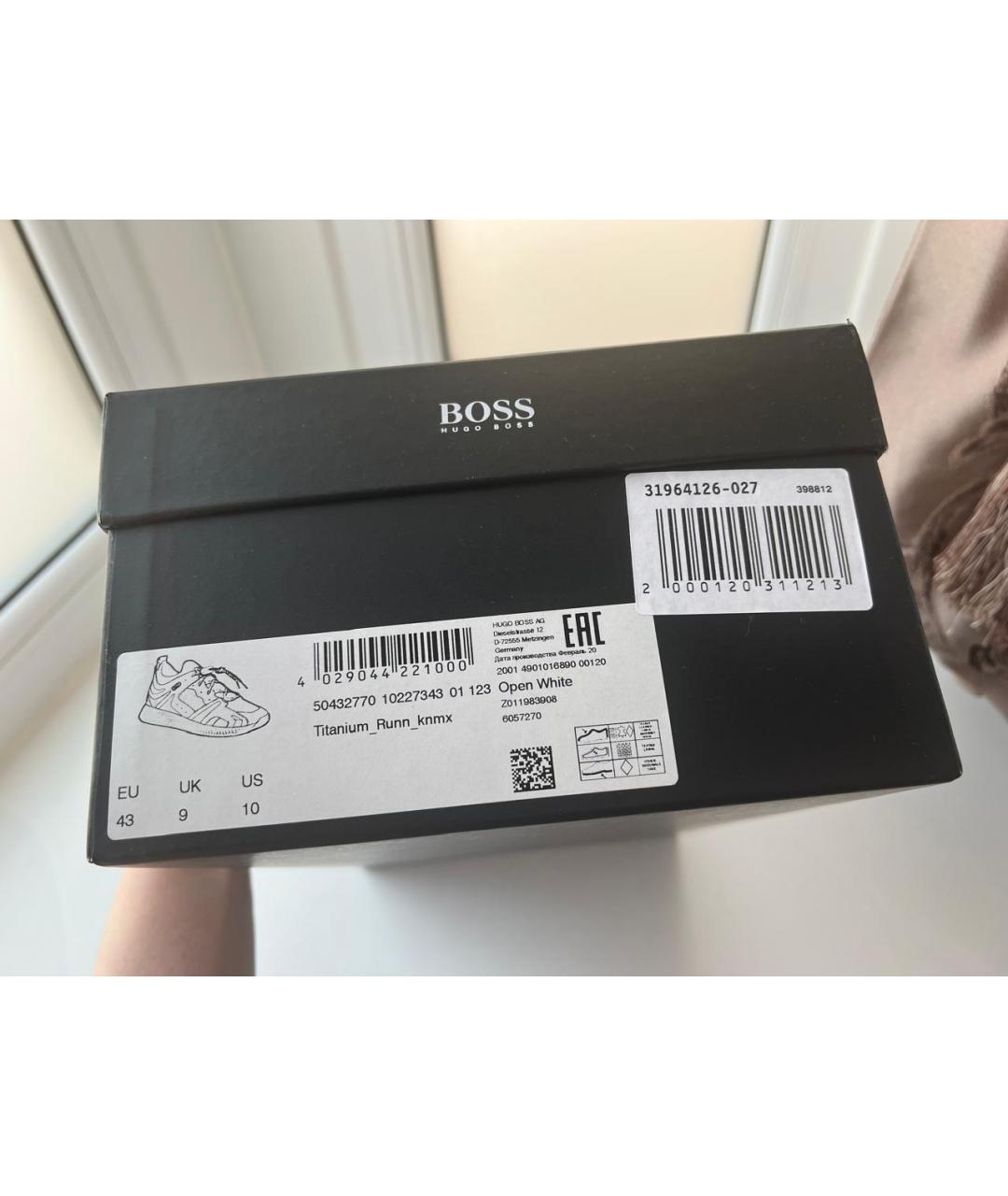 HUGO BOSS Белые синтетические слипоны, фото 6