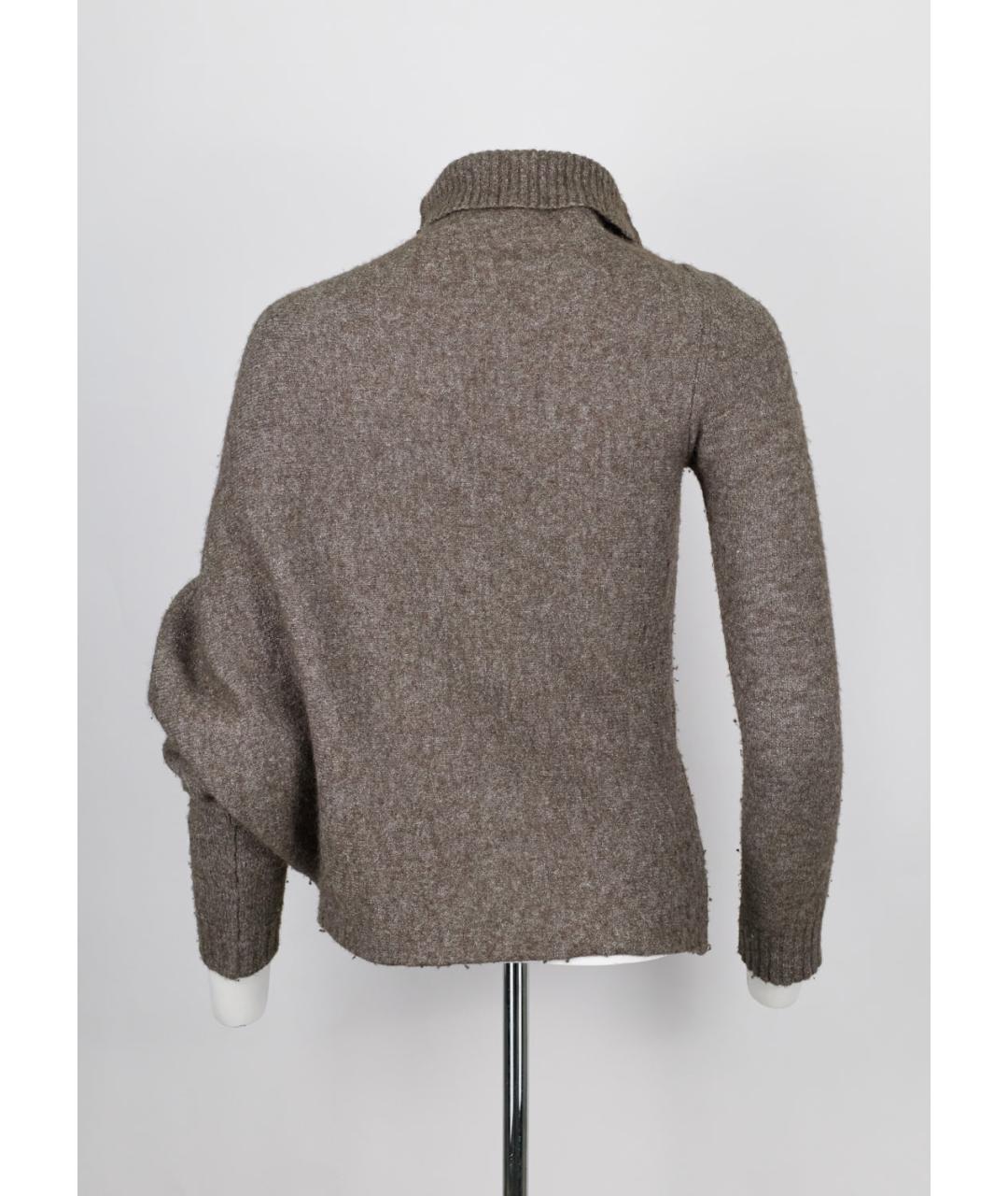 ANN DEMEULEMEESTER Коричневый полиамидовый джемпер / свитер, фото 2
