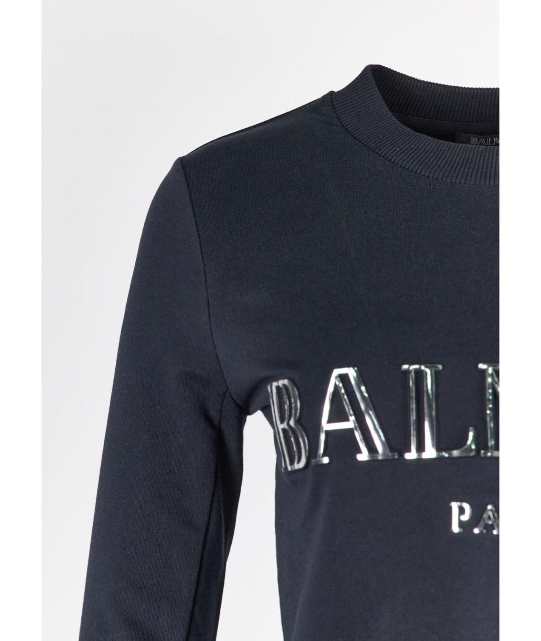 BALMAIN Черный хлопковый джемпер / свитер, фото 5