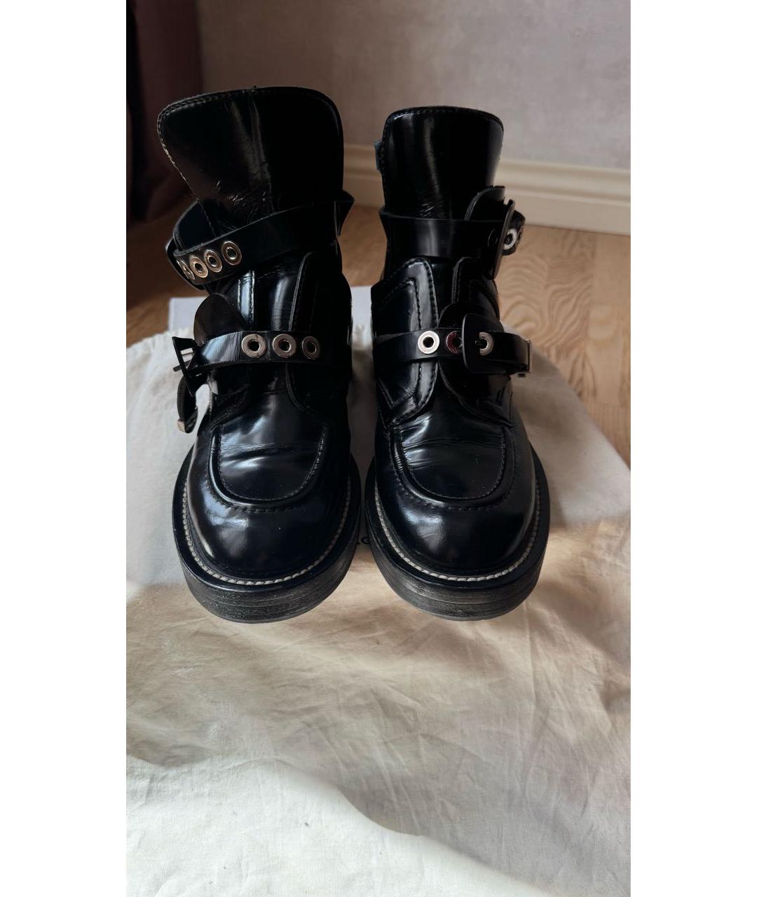 BALENCIAGA Черные ботинки из лакированной кожи, фото 2