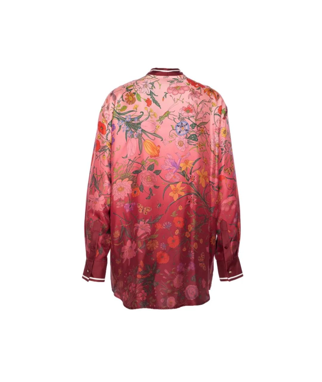 GUCCI Розовая шелковая блузы, фото 4