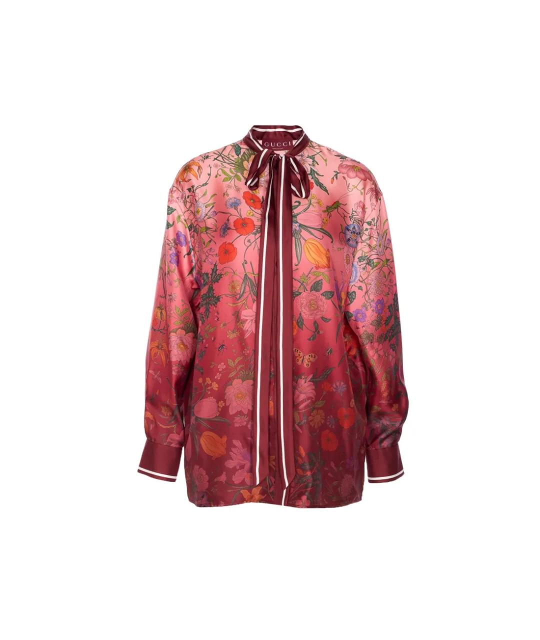 GUCCI Розовая шелковая блузы, фото 1