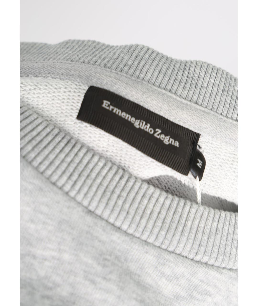 ERMENEGILDO ZEGNA XXX Серый хлопковый джемпер / свитер, фото 3