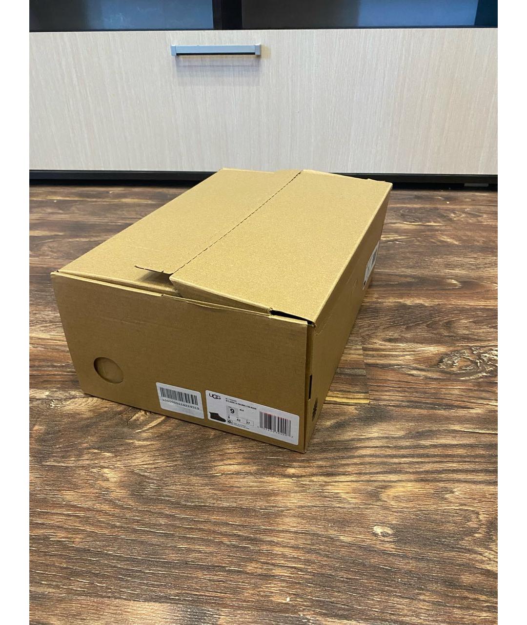 UGG AUSTRALIA Черные кожаные ботинки, фото 7