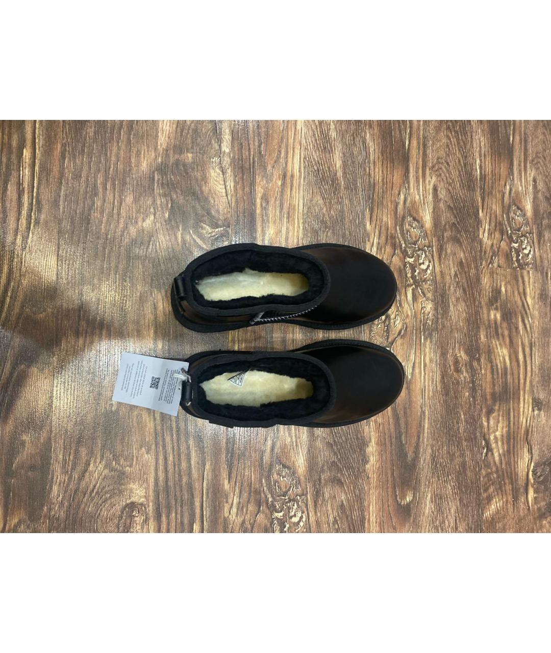 UGG AUSTRALIA Черные кожаные ботинки, фото 3