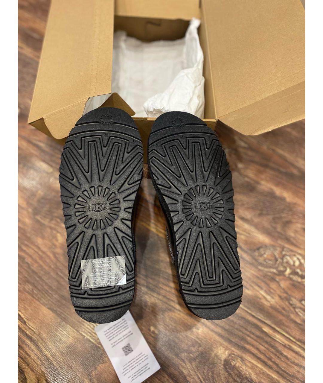 UGG AUSTRALIA Черные кожаные ботинки, фото 5